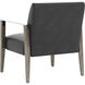 Earl Ash Grey / Brentwood Charcoal Leather Lounge Chair